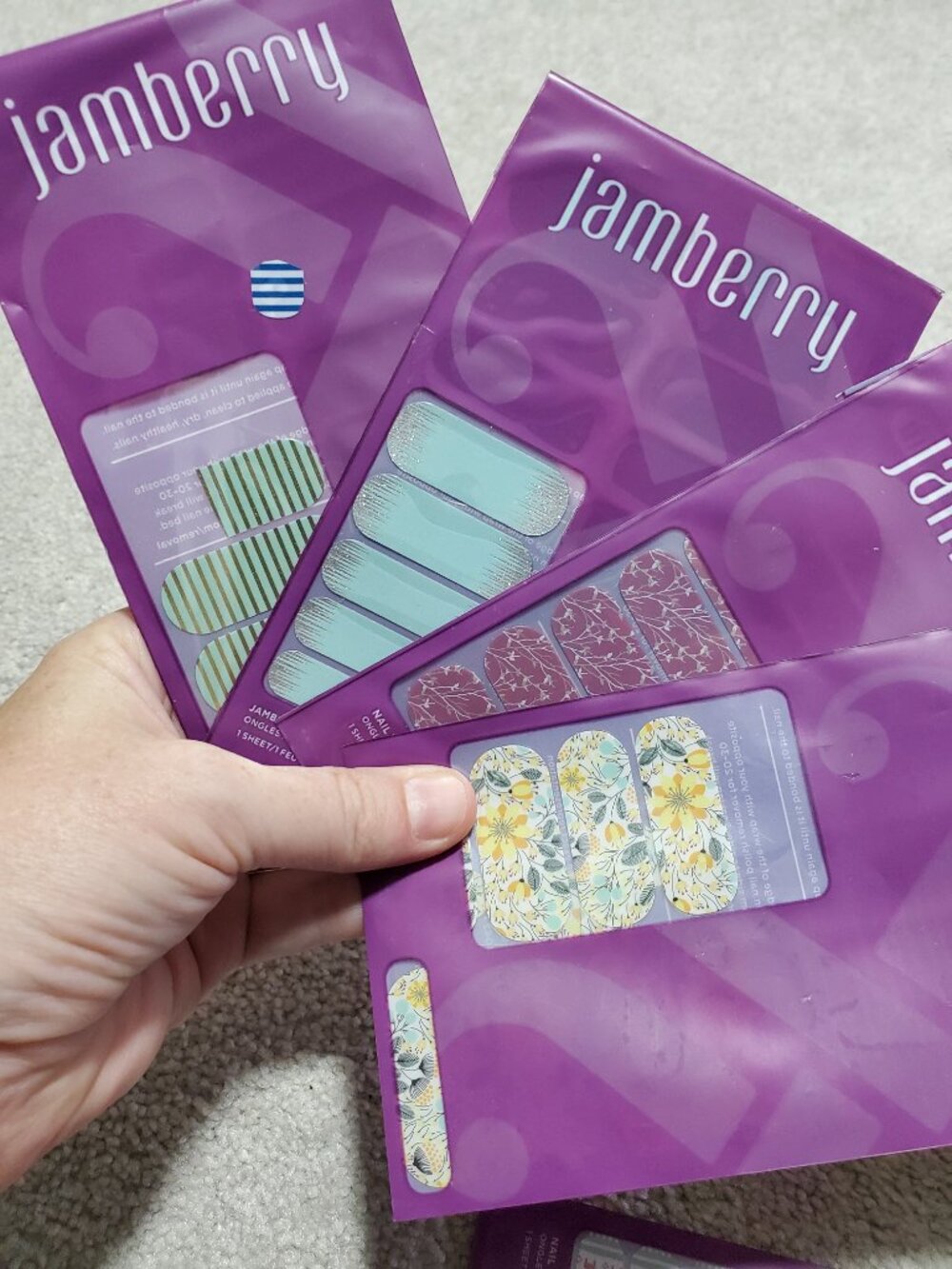 JAMBERRY Press-On Nail Package Lot - Heater & 12 Nail Sets - Beauty Nail Art - Picture 4 of 6